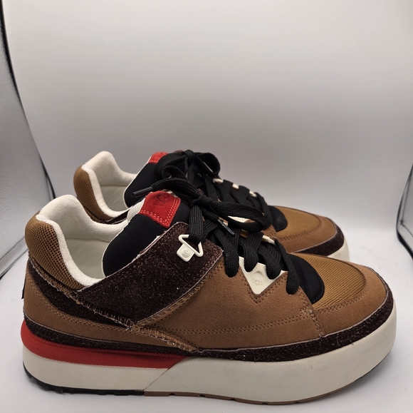 Ugg All Gender Goldencush Suede Platform Brown Red Sneakers M11 W12 - Picture 5 of 12